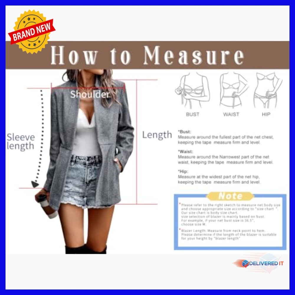 Women's Long Sleeve Notch Lapel Blazer Jacket Open Front Office Casual - Picture 5 of 6